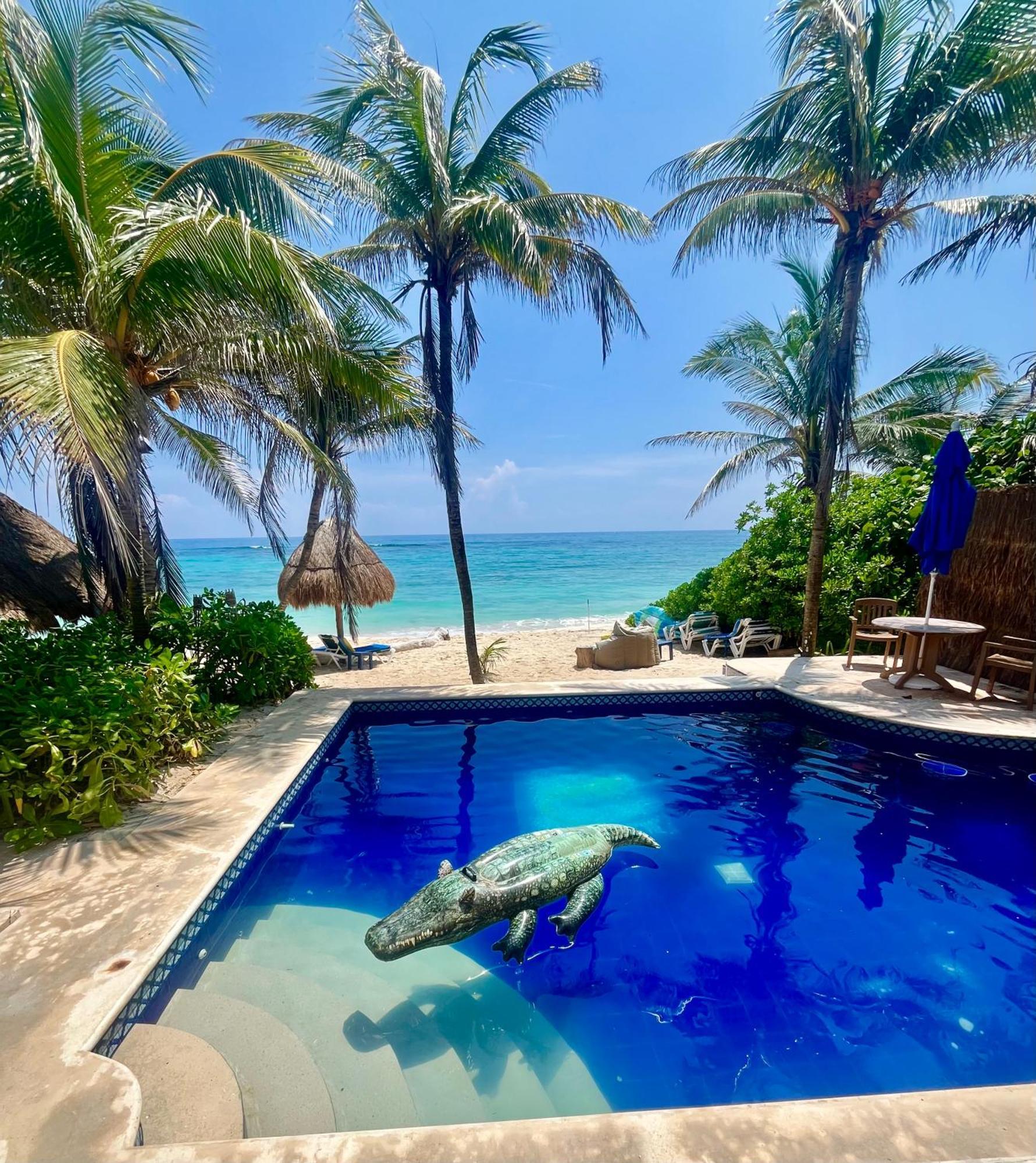 Beachfront Hammock Heaven Akumal Exterior foto